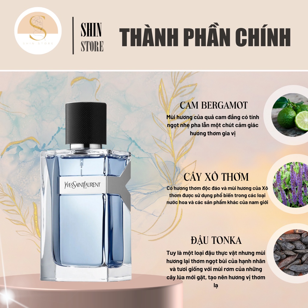 Nước Hoa Nam YSL Y Men Phiên Bản EDP dung tích 100ml -  Thơm Lâu Hương Thơm Tươi Mát Sang Trọng Quyến Rũ