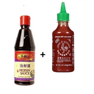 Combo 1 chai tương đen ăn phở 567gr + 1 chai tương ớt tương ớt sriracha 482gr - nhập khẩu mỹ
