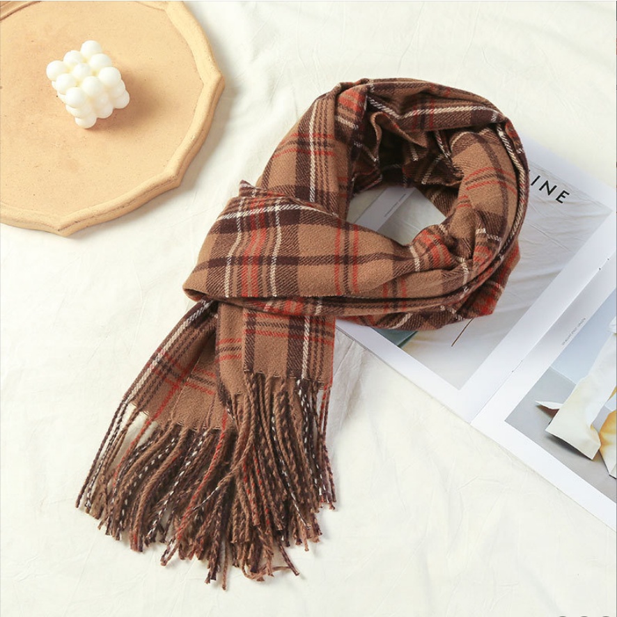 HMH® SELF Cashmere Khăn Quàng Cổ Nữ Khăn Len Quàng Cổ Dày Mịn Hàng Quảng Châu Siêu Đẹp