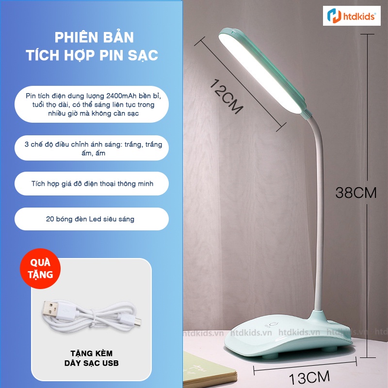 7108 Đèn học chống cận đa năng - tích hợp Pin sạc dung lượng lớn dòng | HTDVN