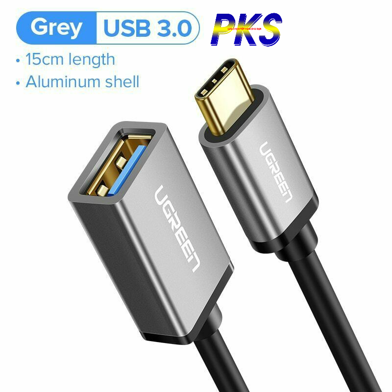 Cáp chuyển USB type C ra USB 3.0 OTG màu xám chính hãng cao cấp UGREEN 70889