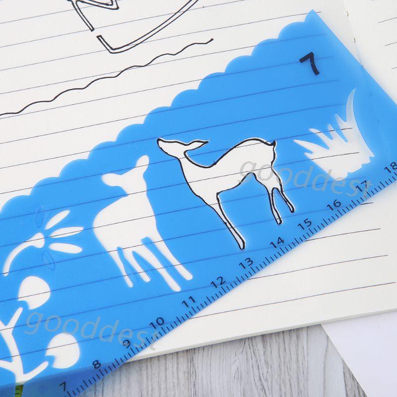 Bộ 12 Thước Nhựa Vẽ Tranh Chuyên Dụng