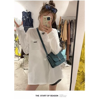 Bigsize Áo thun 4 mùa - Áo phông phom rộng thể thao dài tay xẻ vạt