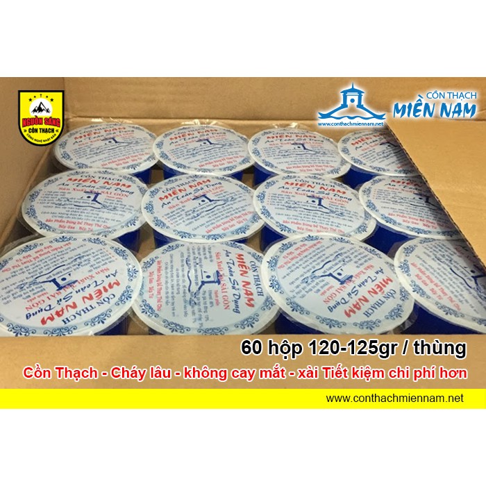 [Mã LIFEHL50K giảm 10% đơn 200K] Cồn Thạch Miền Nam. (Thùng 60 hộp120gr). Uy tín tại TP.HCM