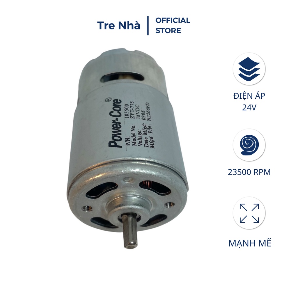 Động cơ công cụ điện 775 động cơ ổ bi kép tốc độ cao động cơ mô-men xoắn cao DC18V24V