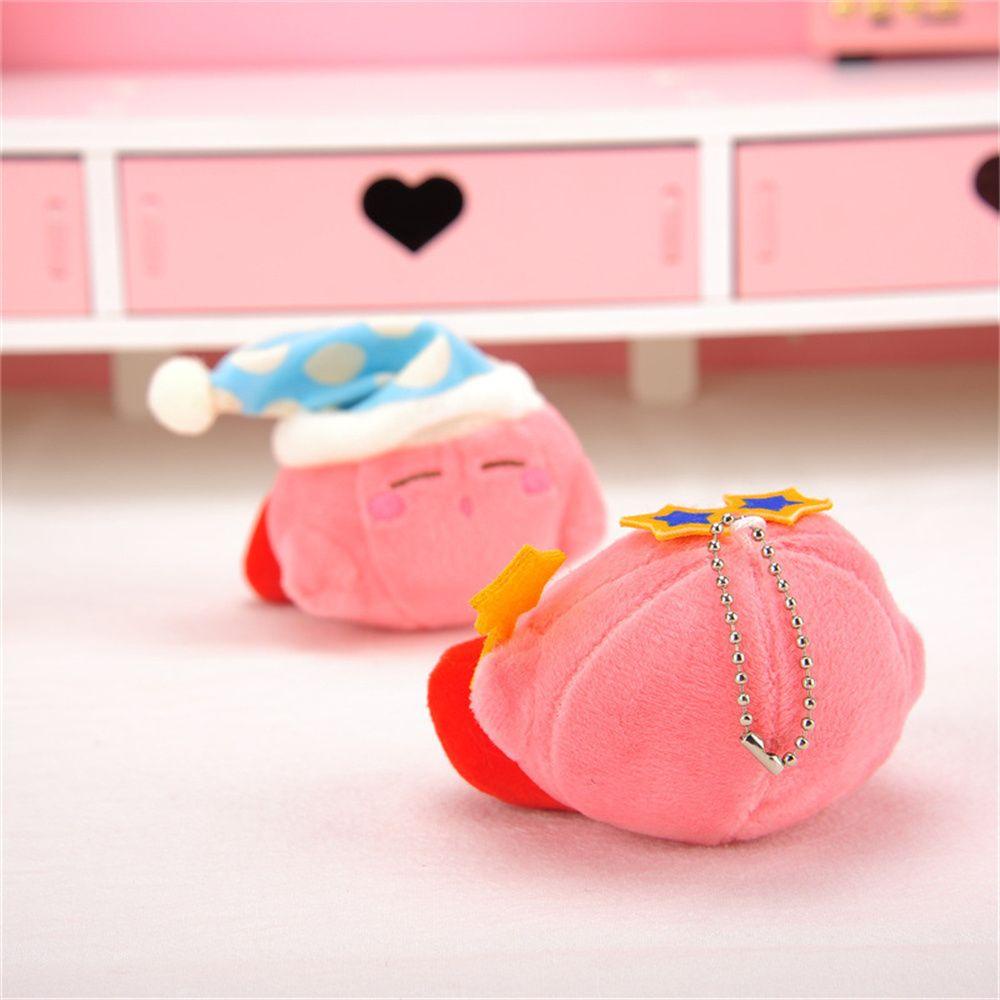 Aaron1 Móc Khóa Hình Búp Bê Kirby Hoạt Hình Nhồi Bông Đáng Yêu