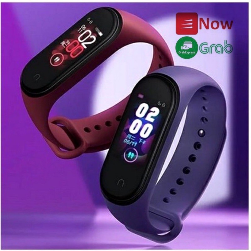 (Quốc tế) Xiaomi Mi Band 5/6 Đen Tiếng Việt ( 2h bằng Nowship, Grab)