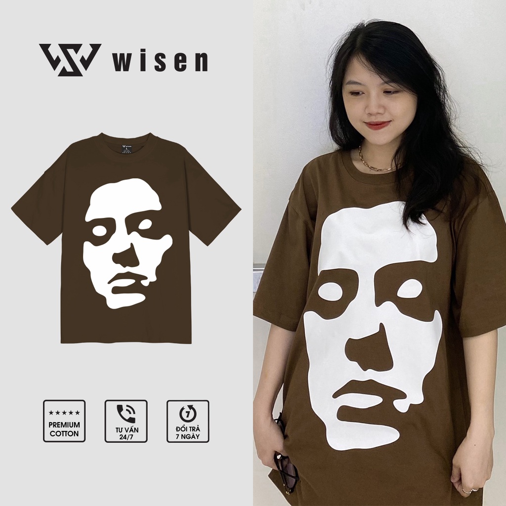 Áo thun tay lỡ WHITEFACE phông Unisex nam nữ Cotton oversize form rộng WISEN