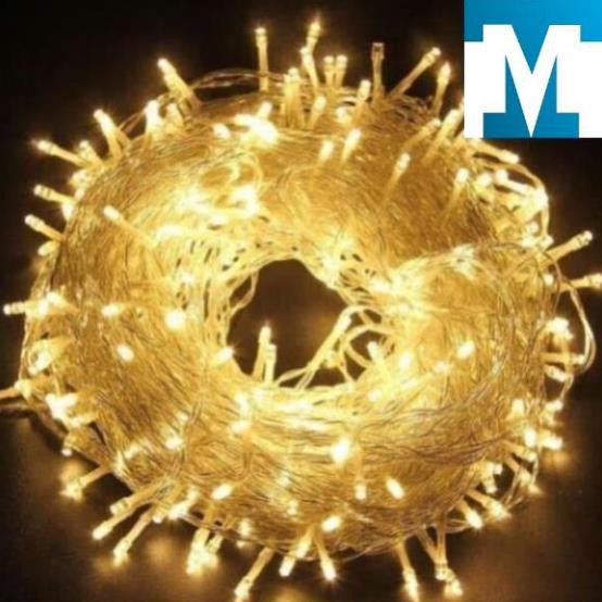 Xài điện- Dây đèn led 2m 50 bóng đèn đom đóm không chớp nháy trang trí tiệc lễ tết noel