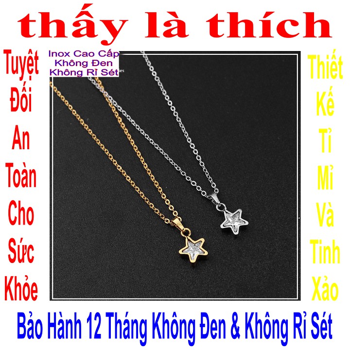 Dây chuyền vàng em bé mặt ngôi sao đính đá Zircon cute - An toàn cho trẻ - Cam kết 1 đổi 1 nếu hoen , gỉ sét