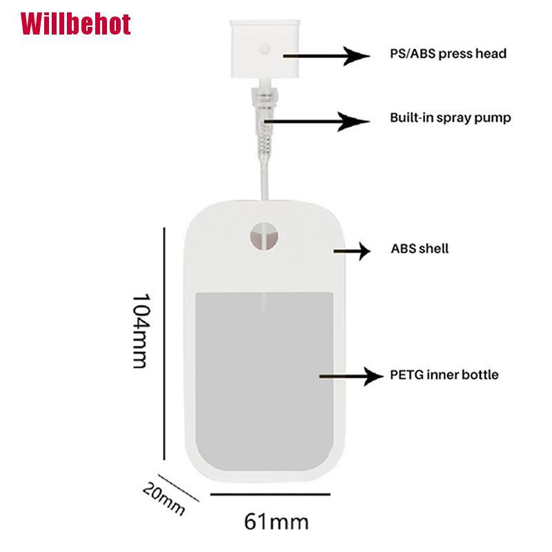 [Hàng mới về] Chai xịt chiết nước hoa nước thơm miệng rỗng hình dạng thẻ nhỏ bằng nhựa 48ml