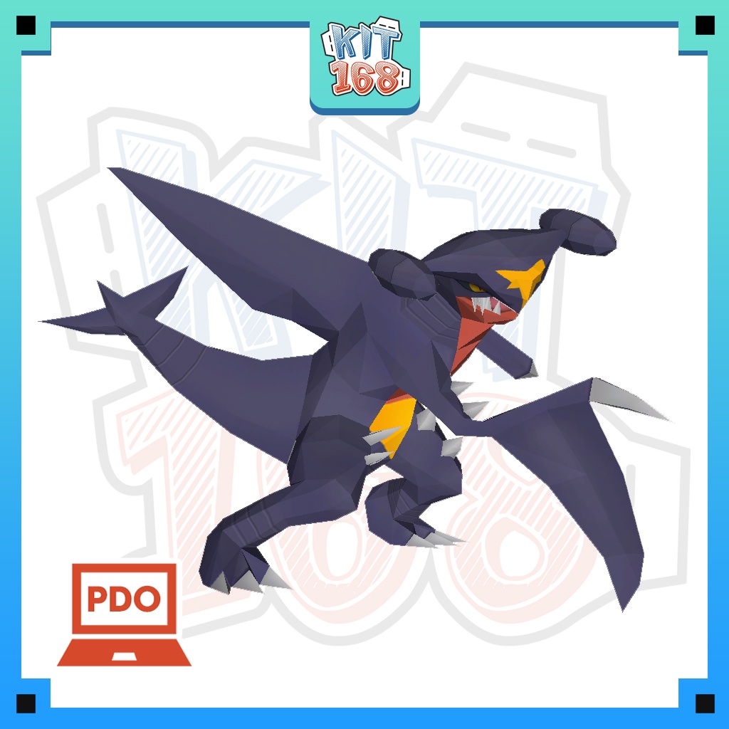 Mô hình giấy Anime Game Pokemon Garchomp ver 2