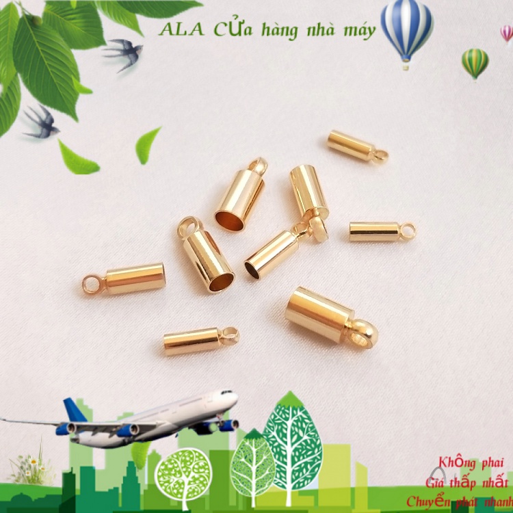 💖Đồ trang sức DIY💖Phụ Kiện Hạt Cườm Mạ Vàng 14K Chuyên Dụng Cho Trang Sức Vòng Tay/Vòng Cổ【Khóa kết nối/ cái nút】