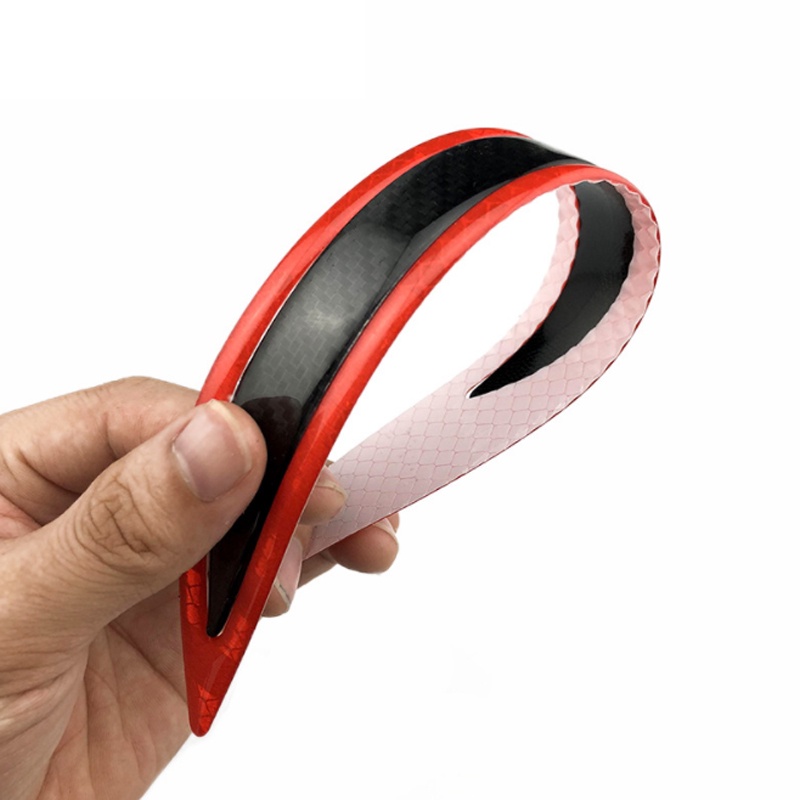 2 Miếng Dán Phản Quang Họa Tiết Sợi Carbon Chống Trầy Cho Xe Hơi