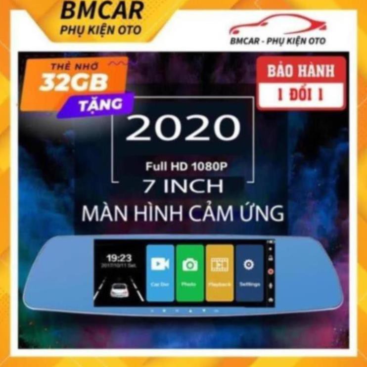 Camera hành trình xe ô tô Gương Chiếu Hậu ô tô Ekleva 🔥Giá tốt🔥 7 Inch Màn Hình Cảm Ứng, Cảm Biến Chuyển Động- BM999