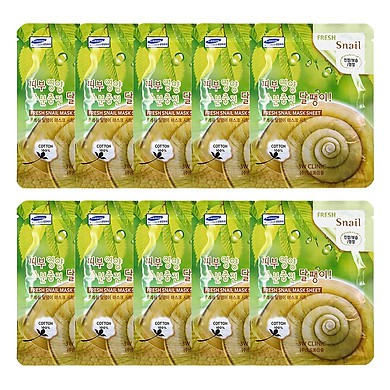 (GIÁ TỐT NHẤT ) Combo 10 Mặt Nạ Dưỡng Chất Collagen Ốc Sên 3W Clinic Fresh Snail Mask Sheet 23ml x 10