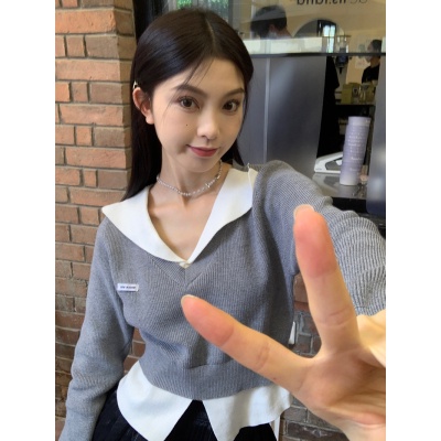 SUXI Áo Sweater Dệt Kim Tay Dài Kiểu Hàn Quốc Thời Trang Mùa Thu Năng Động