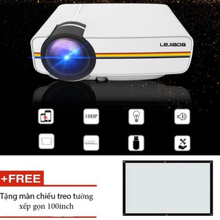 Máy chiếu mini xách tay YG400 Plus 2019 tặng màn chiếu treo tường 100inch
