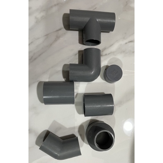 Cút góc21, tê, chếch,măng xông,bịt và ống nước 21 nhựa PVC