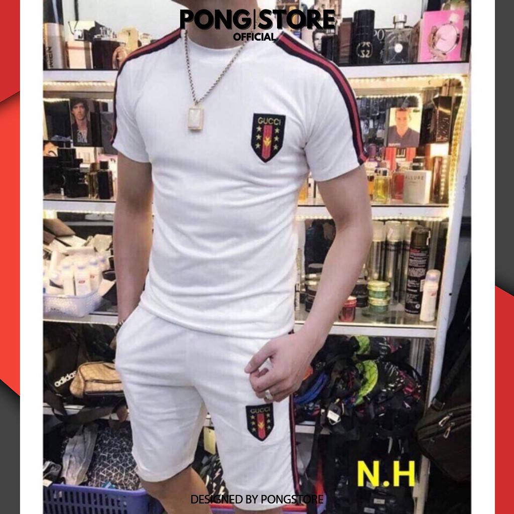 Bộ thể thao nam FREESHIP Set thể thao nam đẹp GC mặc nhà chất thun co giãn tay ngắn form rộng pongshop