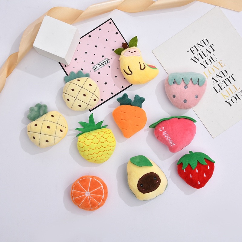 Gấu bông mini gấu dâu - phụ kiện handmade - kẹp tóc -cài - trang trí - máy gắp thú