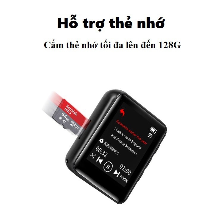 Máy nghe nhạc MP3 Bluetooth cao cấp Ruizu M9 - Hifi Music Player Ruizu M9 - Màn hình cảm ứng 1.8inch