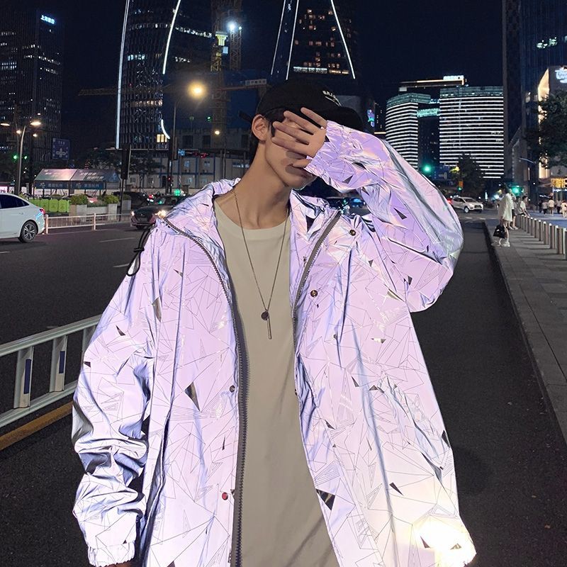 Áo khoác gió phản quang unisex  có bảng số đo và ảnh thật