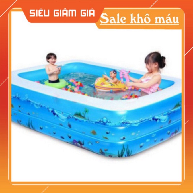 BỂ BƠI PHAO BƠI 1,2M/1,3M/1,5M/1,8M/2,1M CHỮ NHẬT 3 TẦNG