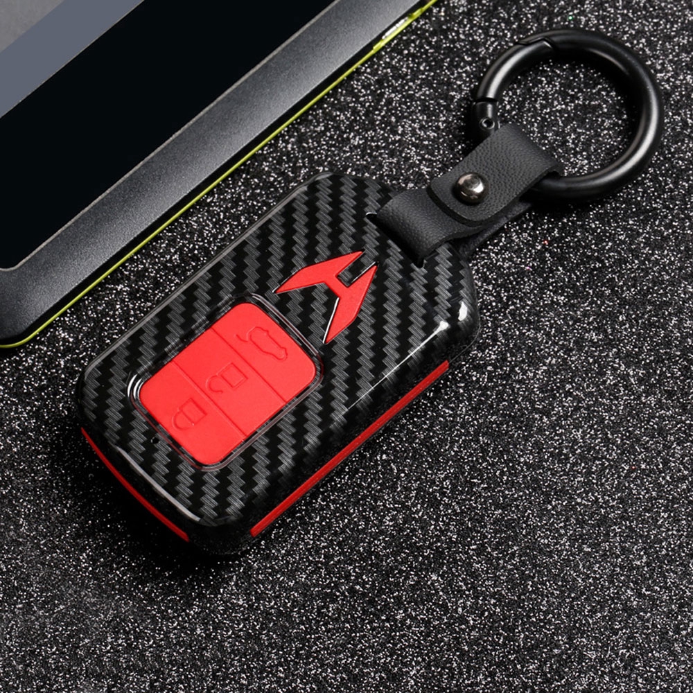 Bọc chìa khóa Honda Carbon chính xe Trường hợp Đối với Honda Civic 2018 Fit CRV Accord Crider Jade Vezel HR-V Odyssey Keychain Bag