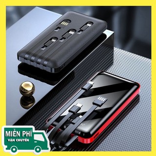 Pin Sạc Dự Phòng Power Bank Chính Hãng Tích Hợp Cáp Sạc Nhanh 4 Đầu Lightning/Micro/Type C/USB dq8