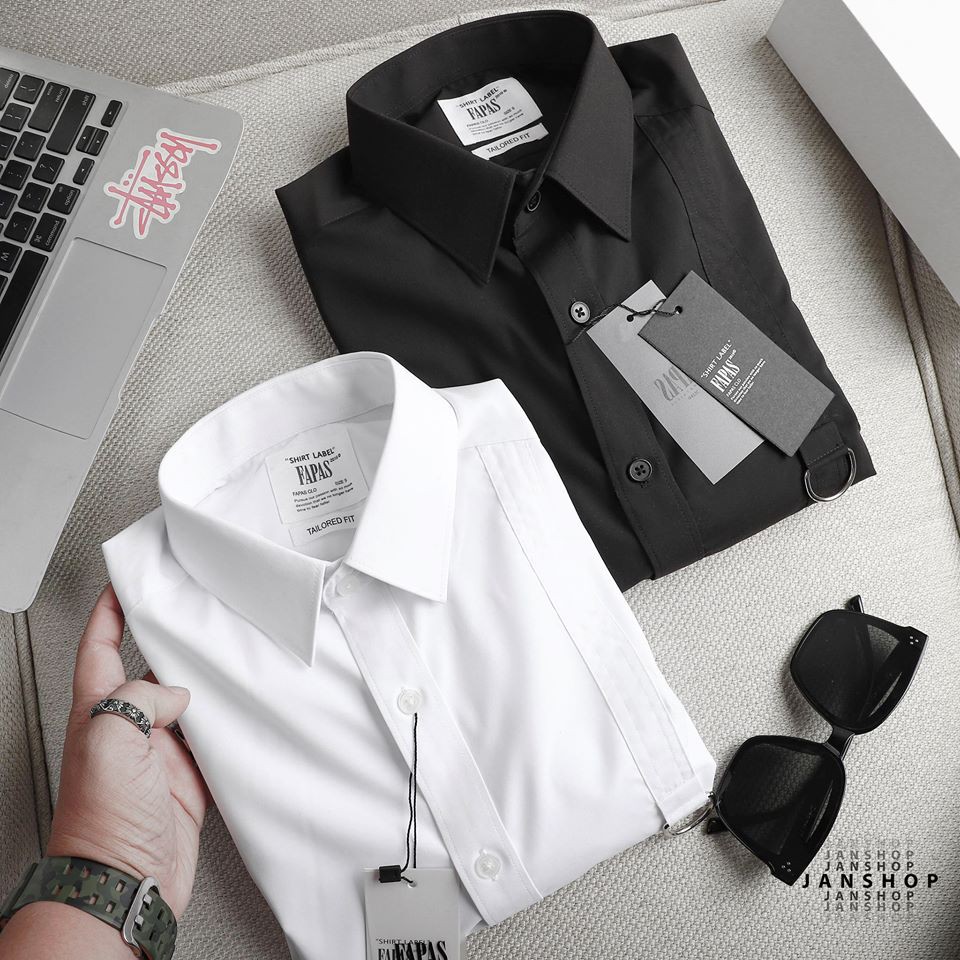 Áo sơ mi dài tay FAPAS có dây JANSHOP