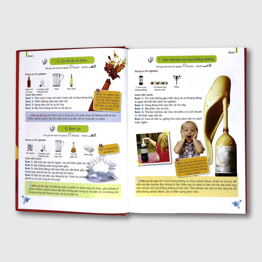Sách - 365 thí nghiệm khoa học dành cho trẻ em (Bìa cứng) - Thanh Hà Books HCM