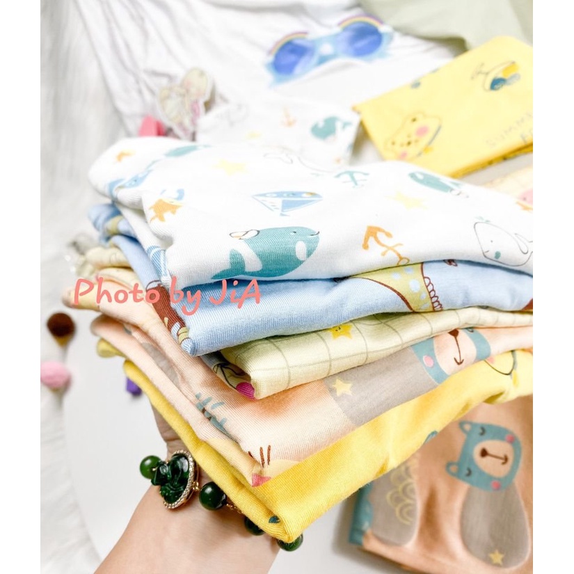 Bộ Thun Lạnh Thu Đông Dài Tay Gấu Brown Bé Trai Bé Gái  Size 8-18kg 💖 Thiết Kế Cạp Cao Giữ Ấm Tốt Cho Bé Khi Ngủ
