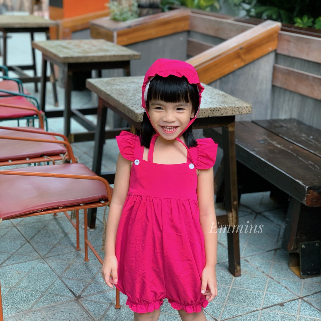 (Thanh lý lỗ vốn chuyển ngành hàng khác)Hàng xịn ♥️Romper Thanh Tiên + Kèm Mũ mặc đi chơi đi học [ Áo liền quần, Bodychi