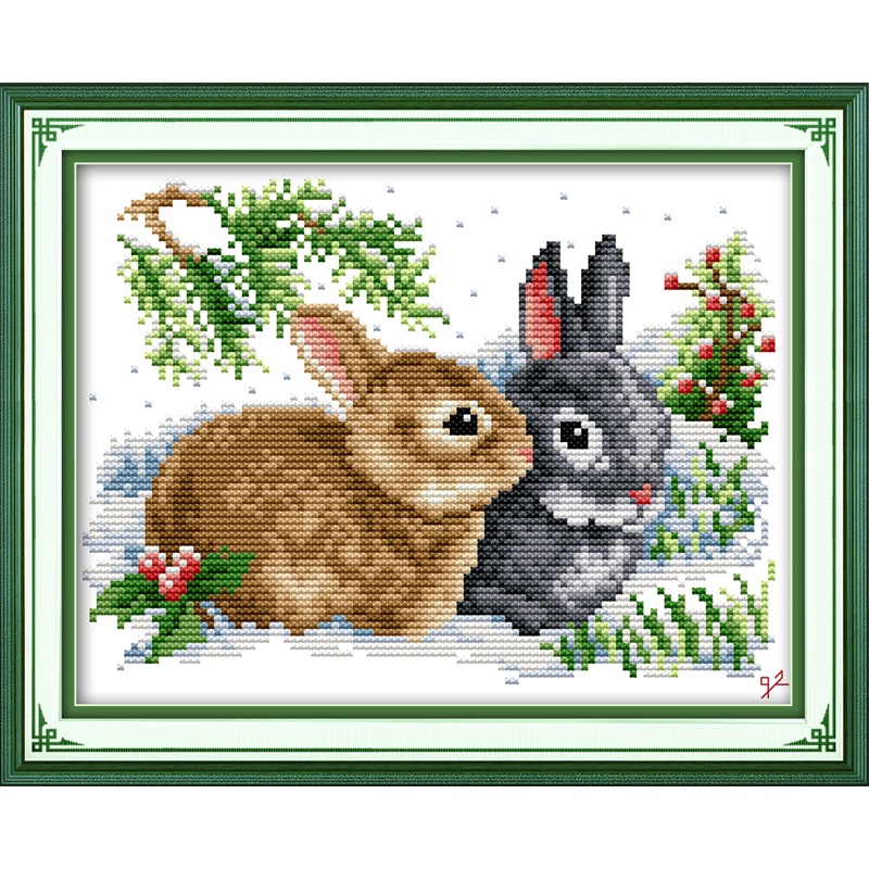 Joy Sunday Lucky Rabbit Kits Hold Your Hand Counted Stitching Kit