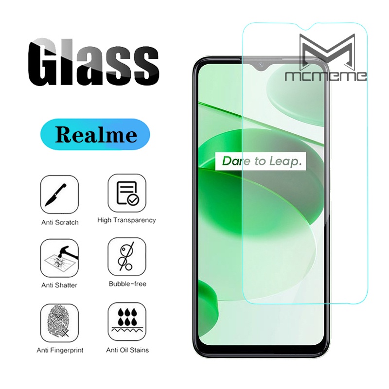 Kính cường lực bảo vệ màn hình cho OPPO Realme 11 C53 C55 C51 C30s C33 C30 C35 C21 C21Y C25Y C20 C25 C25s C11 C12 C15 C17 10 9 9i 8 8i 7 6 5 3 7i 6i Q 5i 5s C3 C2