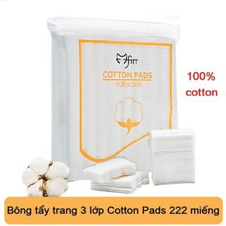 Bông tẩy trang 3 lớp Cotton Pads [Túi 222 miếng]