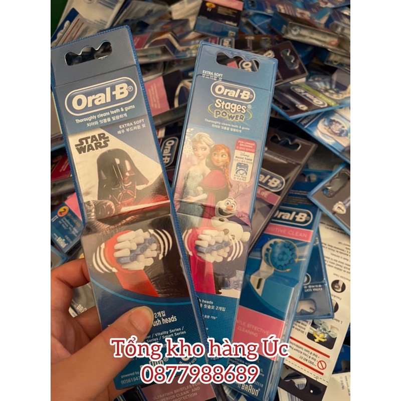 Lẻ 1 Đầu Thay Bàn Chải Điện Oral B (Úc) Người Lớn, Trẻ Em