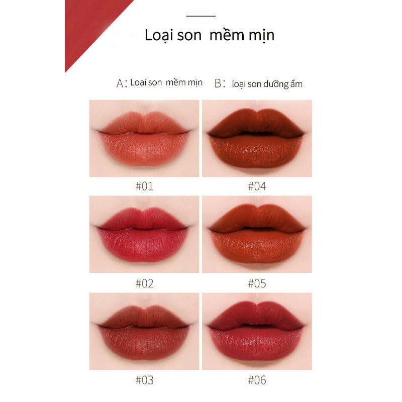 Set 3 cây son kem QXQY hàng nội địa Trung,bền màu,lâu trôi