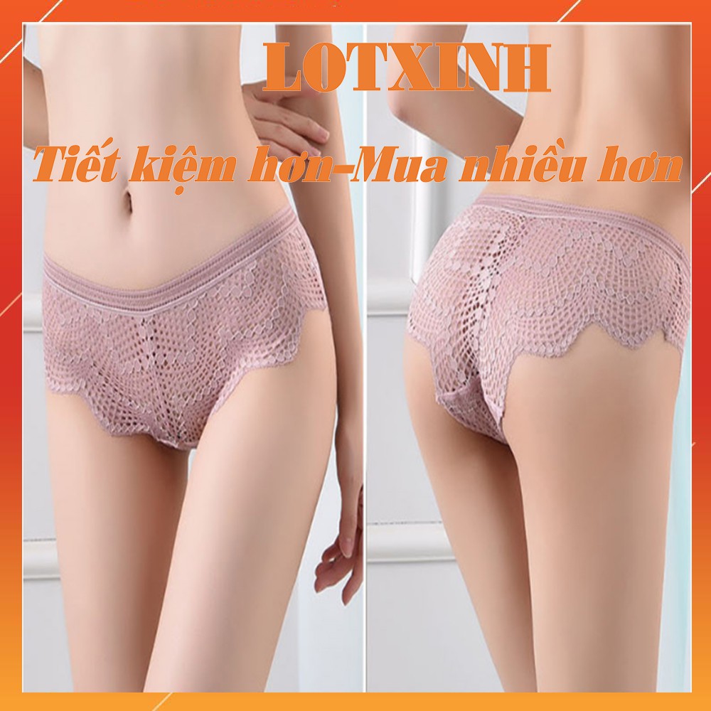 Quần lót ren nữ cao cấp sexy C5TN, Quần chip lưới xuất nhật nâng mông kháng khuẩn LOTXINH