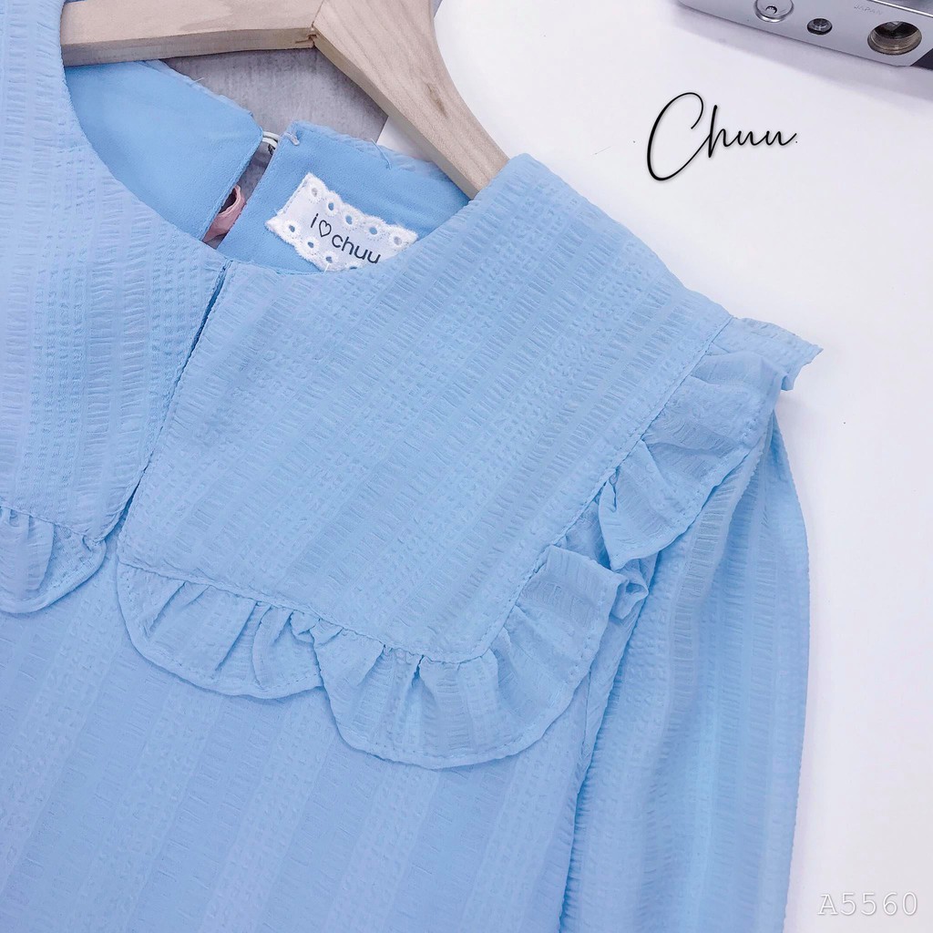 [ Mã WASTRUN4 giảm 10% tối đa 30K đơn 99K] Áo Sơ Mi Kiểu Vạt Vuông Tay Lửng CHUU A5560 | BigBuy360 - bigbuy360.vn