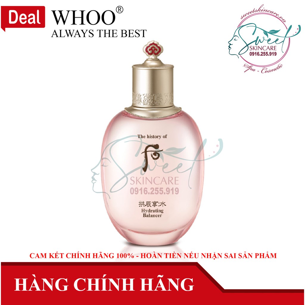Nước hoa hồng cân bằng và cấp ẩm Whoo hồng sáng da Whoo Gongjinhyang Soo Hydrating Balancer ( The history of Whoo)