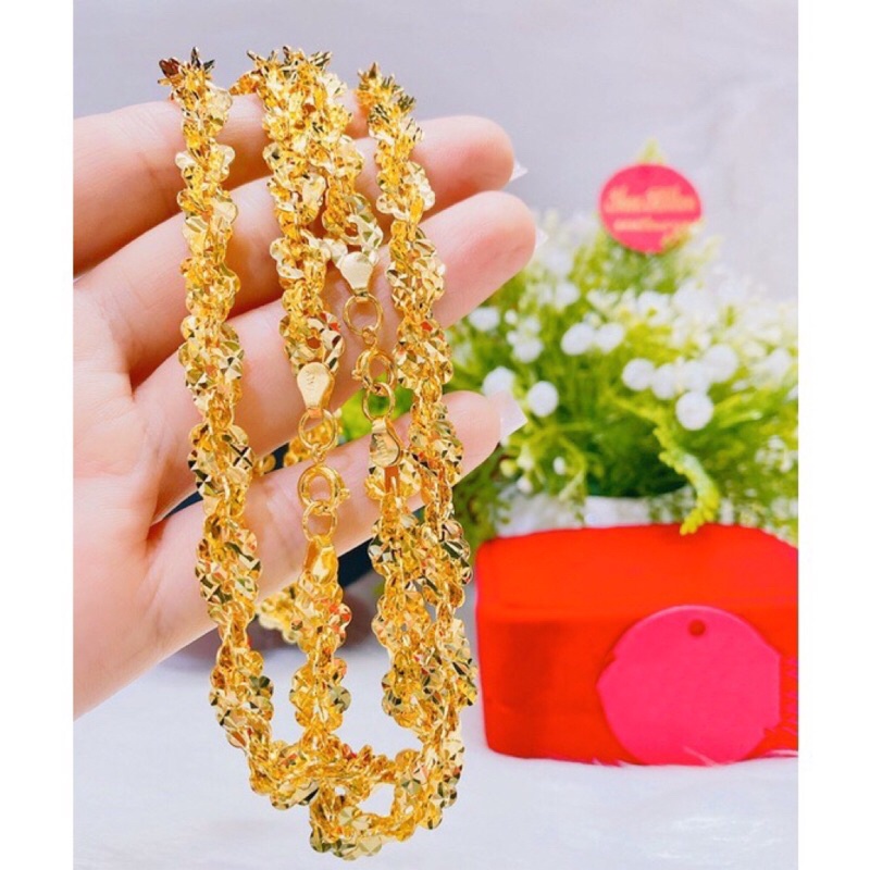 Dây chuyền xoắn hoa mai cọng LỚN