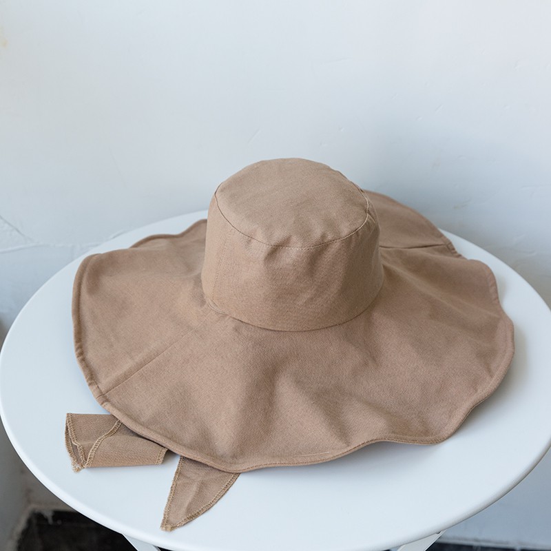 Nón Tai Bèo Vành Rộng 15cm Màu Sắc Đơn Giản Gấp Gọn Thời Trang Mùa Hè Phong Cách Nhật Bản