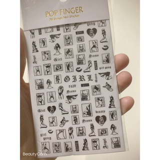Sticker trang trí nail hình độc đáoF639. F618