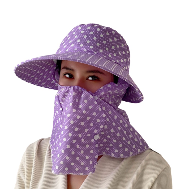Mũ Chống Nắng Đi Biển Thoáng Khí Kèm Khăn Che Mặt Chống Mồ Hôi Dễ Phối Đồ Bất Ngờ Thời Trang Mùa Hè Cho Nữ