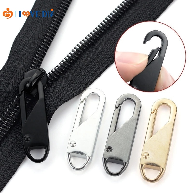 Set 2 Khóa Kéo Thay Thế Bằng Hợp Kim Kẽm Cho Túi Xách / Quần Áo DIY