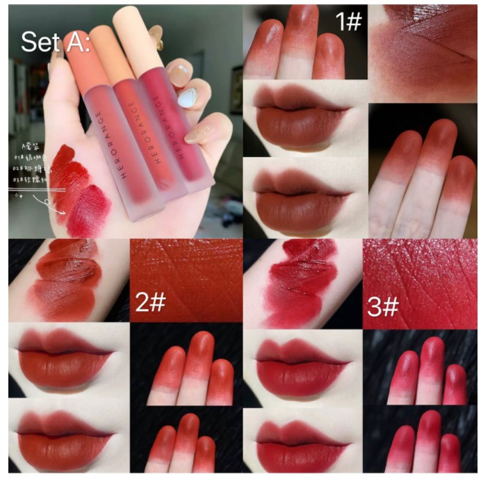 [Chính Hãng] Set 3 Cây Son Kem Lì Herorange Fluffy Lip Glaze | BigBuy360 - bigbuy360.vn