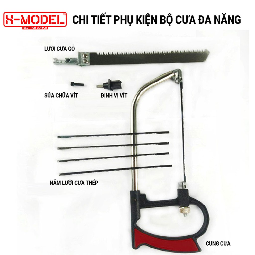 Dụng cụ cưa đa năng mini lưỡi cưa thép không rỉ XM15 dụng cụ câm tay nhỏ gọn, tiện ích XMODEL