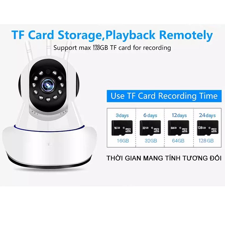 [Mã SKAMSALE03 giảm 10% đơn 200k] Camera IP Xoay Yoosee X8100 5 ang ten - 3 ang ten kết nối cực nhanh